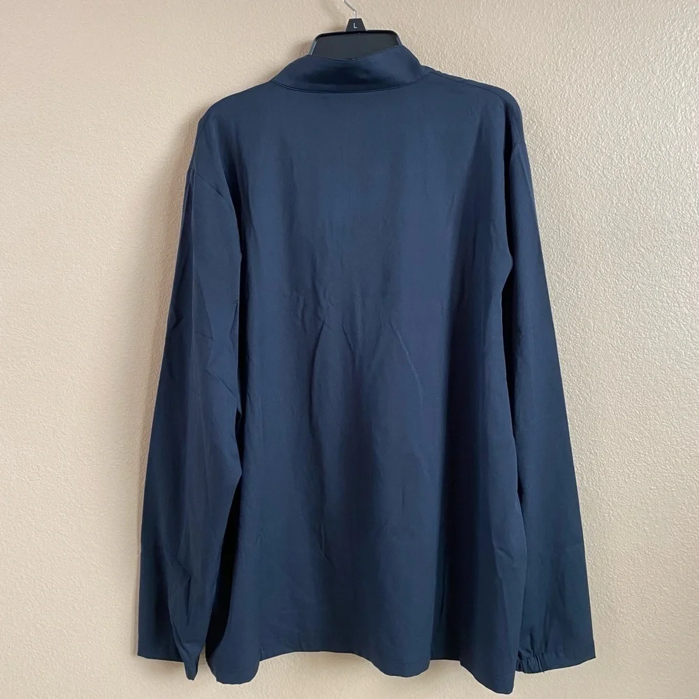Travis‎ Mathew New Size XXL Black Balboa Chest Stripe 1/4 Zip Long Sleeve Logo